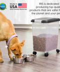 Air Tight Pet Food Storage Bin With Wheels Makes Kibble Management A No Brainer Holds 22 To 26 Lbs Of Dry Kibble 33 Quart Container