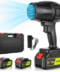 Ultra Lightweight Cordless Leaf Blower With Turbo Boost Up To 10,000 RPM, 21V Power, 2x3.0Ah Batteries, portable blower with case