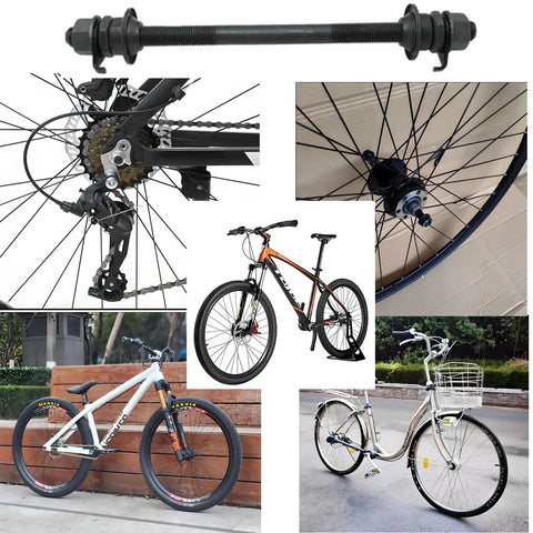 Must Have Bike Hub Kit For Road And Mountain Bikes With Three Eighths Inch Cup Axle shown installed on various bicycle models