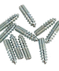 Top Shelf 8-32 X 5/8 Inch Zinc Plated Double End Screws For Cabinet Knobs And Drawer Pulls Rugged Wood Hardware Pack Of Ten