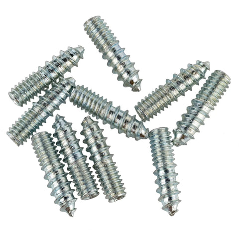 Top Shelf 8-32 X 5/8 Inch Zinc Plated Double End Screws For Cabinet Knobs And Drawer Pulls Rugged Wood Hardware Pack Of Ten