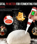 Go To Food pH Meter Digital With Spear Tip Probe For Fermentation Hot Sauce Canning Cheese Sourdough And More Water Resistant Food Acidity Tester For Solid And Liquid Calibrations Included testing dough