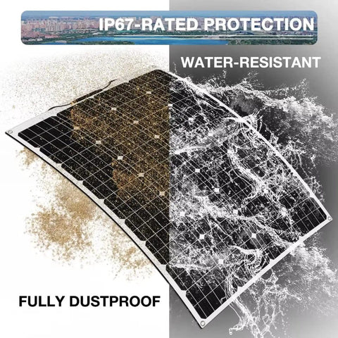 1000W Flexible RV Solar Panel Kit With 2x500W 12V Panels 40A Charge Controller IP67 water-resistant and dustproof image