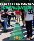 Electronic Putter Game With Digital Scoreboard And Four Modes For Game Night Fun Twenty One Fifty Four Countdown Three Six Nine And Speed Golf For Indoor Outdoor Use On An 11 Ft Putting Green Mat Putter And Balls Included used at a tailgate party.