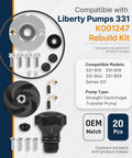 331 Pump Rebuild Kit For Straight Centrifugal Transfer Pumps Master Repair Parts Set with Impeller Primer Plug Gasket Seal