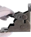 Premium Hella Sturdy Full 8 Pack Set Foldable Steel Brackets Heavy Duty Self Locking Hinges For Tables Beds Cabinets showing hinge mechanism.