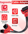 Heavy Duty 12 Plus 8 Pin To OBD2 Diagnostic Adapter Featuring Security Gateway Bypass Cable For American Cars And Trucks, showing cable features and functions.