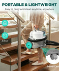 No Sweat 24V Cordless Wet Dry Shop Vacuum With Smart Battery Indicator, portable 10.4 lbs, 2.5 gal capacity, easy to carry.