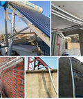 Foam Pipe Insulation Kit With Self Adhesive Foam Wraps, Six Pieces Of Three Quarter Inch ID Tubes shown on building pipes