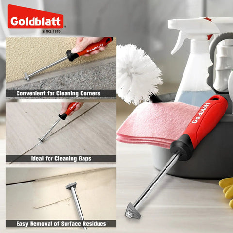 Pro Grade Grout Removal Tool With Replacement Carbide Tip Caulking Remover And Scraper With Soft Grip Handle in cleaning action