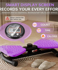 440 Lbs Weight Capacity Waist Twister Machine for Slim Waist and Core with Smart LED Display, purple
