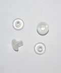 Bottom Rail Cord Button Plugs For Wood And Faux Wood Blinds And 1 Inch Mini Blinds With Five Sixteenth Inch Hole Ten Pack Semitransparent White Plastic Covers