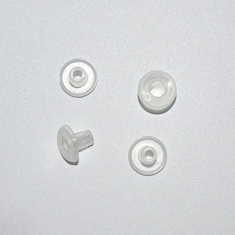 Bottom Rail Cord Button Plugs For Wood And Faux Wood Blinds And 1 Inch Mini Blinds With Five Sixteenth Inch Hole Ten Pack Semitransparent White Plastic Covers