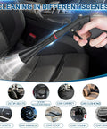 Front view of a black Senduzll Tornado car cleaning gun with aluminum alloy bearing nozzle in use inside a car.