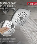 Dual Handle Shower Trim Kit With Single Spray Touch Clean Shower Head In Chrome for Ashlyn 17 Series Shower Faucet