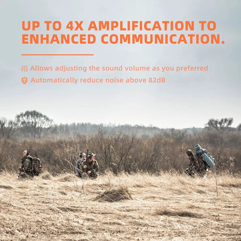 Electronic Ear Protection With 4X Sound Amplification And NRR 23dB Earmuffs For Loud Work Environments in outdoor setting