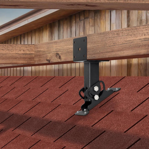 Heavy Duty Roof Riser Brackets Kit Adjustable Roof Riser Beam Mount Brackets For Pergola Gazebo Black Set Of 3 Weatherproof Powder Coated Steel Built Tough For Outdoor Shade Structures
