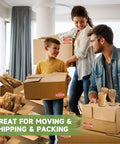 Family using Honeycomb Packing Paper Wrap 15x328 Inches For Moving And Shipping Pro Grade Cushioning That Replaces Bubble Wrap