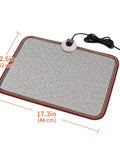 Under Desk Electric Heated Floor Mats Toe Warmer 110V For Office And Home, stone grain finish, dimensions 17.3x12.6 in.