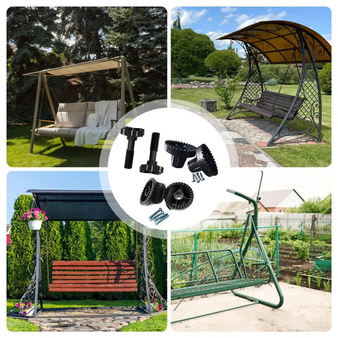 Swing Canopy Frame Kit for Outdoor Porch Swings and Hammocks, Rust Resistant ABS Metal Bracket, 17x10x6cm Replacement Part for Garden Patio Backyard, No Fuss Install and Durable Support