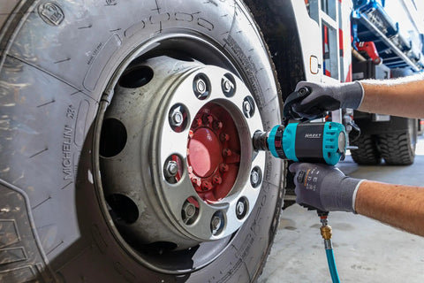 Heavy Duty Air Impact Wrench Brings Serious Shop Ready Grunt With Twin Turbo Engineering To Unleash 4100 Nm of Breakaway Loosening Power on a truck tire.