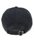 Yacht Cruise Embroidered Cotton Baseball Cap Hat Black Dope Gift For Sailors And Cruisers Adjustable Strap Six Panel Low Profile Dad Hat For Boat Trips displayed from the back to show adjustable strap.