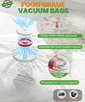 Handheld Compact Vacuum Sealer For Food, Portable Meal Saver That Locks In Freshness In 5 To 10 Seconds vacuum bag features.
