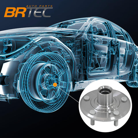 Illustration showing Pair Front Wheel Hub Assembly 44600-S47-000 For Honda CR-V 1997-2001 And Prelude 1997-2001 Front Left And Right Hubs