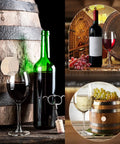 Wine barrel with Six Pack 2 Inch Wine Barrel Cork Plugs Tapered Whiskey Bourbon Barrel Bung Stoppers Large Wood Cork Stoppers with wine bottles