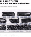 85 Piece M6 Hex Socket Cap Bolts And Barrel Nuts Set With 7 Sizes 16 25 35 45 55 65 75mm Includes 42 Bolts 42 Nuts And Hex Key Built For Belt Buckles Leather Furniture Crib And Binding Posts in a plastic organizer