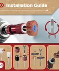 Installation guide for 476 Piece Rotary Tool Accessories Kit With 1/8 Inch Shank All In One Set For Polishing Sanding Cutting