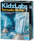 KidzLabs Tornado Maker Kit For Kids box showing tornado in a bottle illustration and kit assembly details