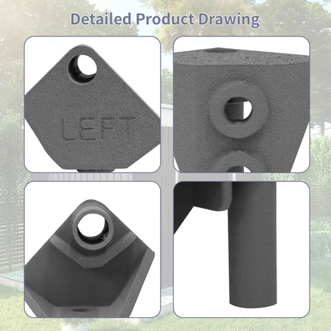 Right Door Hinge Replacement For 6 By 5 Ft Slide Lid Resin Shed Compatible With Part 3T17 3T17-2 3T17-3 Heavy Duty PETG Plastic Hinge Built To Last For Outdoor Storage Shed Doors, close-up view of hinge design and material