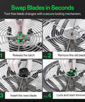 13 Inch Bud Leaf Bowl Trimmer With Clear Visibility Dome And Sharp Stainless Steel Blades swapping demonstration
