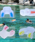 Two Pack Silicone Snorkel Mouthpieces For Scuba Diving Regs shown with colorful inserts in a marine setting, reusable and durable.