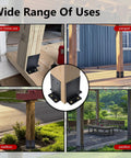 4 Pack Post Anchor Brackets Kit For 4x4 6x6 8x8 Wood Posts demonstrating various usage scenarios on decks and porches