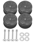 4 Pack Anti Vibration Stabilizer Feet For 3D Printers With Rubber Grommets And Screws Noise Reduction Stable Foot Pads For Desktop 3D Printing Equipment Boost Print Stability And Print Accuracy. 4 black rubber feet with screws and washers