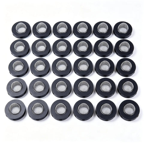 Heavy Duty 20 Pack 1 Inch Hose Washers With Stainless Steel Screen Filters To Stop Clogs And Keep Water Flowing Smoothly In Your Garden Hose Or Washing Machine Supply Lines For Total Drainage Peace Of Mind. 20 black hose washers with mesh screens