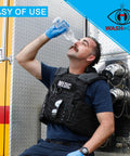 Medic using On The Go Eye Wash Cup Emergency Eyewash Device For Fast Eye Irrigation Fits Most Water Bottles And Delivers Quick Rinse
