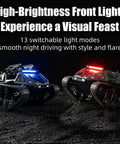 Two 1 16th Scale Military RC Tanks Off Road Crawler with 4WD Adjustable Speed and Steering night display high-brightness lights