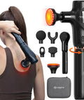 3 In 1 Detachable Massage Gun With Heat For Deep Tissue Relief Grab And Go Portable Mini Percussion Massager with attachments in case