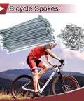 48 Piece Set Of 10G Bicycle Spokes 125mm Silver Tone Galvanized Carbon Steel Wheel Spokes For Bike Rims Durable Replacements