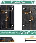 20 Piece Deck Railing Bracket Set Fits 2x4 Wood Posts Actual 1.5 X 3.5 Inches With Nylon Connectors And 120 Screws size details