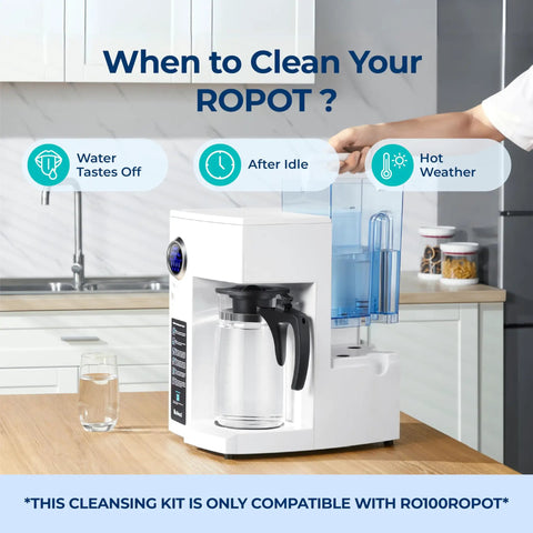 Cleansing Kit For RO100ROPOT And RO100ROPOT UV Countertop Systems To Support Internal Cleaning, Protect Filters, Preserve Performance, Easy DIY Maintenance Kit For Fresh Water And Optimal System Life, countertop purifier