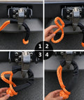 2 Pack Synthetic Soft Shackle 7 16 Inch 20 Inch Rope Shackle With Extra Sleeves 48000 Lbs Breaking Strength attached to vehicle