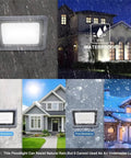 JUDYSSY Flood Lights Outdoor White Light 800W 1000W, Led Floodlight Super Brig, 800W，1000W，1000W installed on house during rain