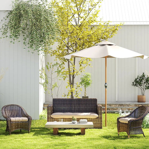 Outdoor Wicker Chair Cushions 3 Piece Set For Patio Furniture Includes One Loveseat Cushion 44x22x4 And Two U Shaped Cushions 22x22x4