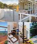 1000Ft One Eighth Inch T316 Stainless Steel Cable For Deck Railing And Balustrade used on modern deck and stairs.