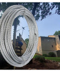 Heavy Duty One Quarter Inch Galvanized Zipline Cable Wire Rope 7x19 Braided Aircraft Grade Steel for backyard use