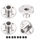 6mm Inner Diameter Rigid Flange Shaft Coupler For Motors And DIY Projects 10mm Outer Diameter Shaft Connector 12mm Length High Quality Motor Guide Coupling 4 Pack, silver metal